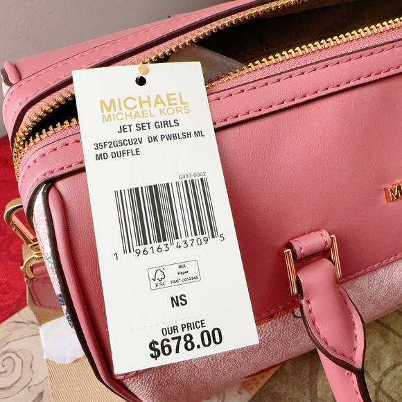 Michael Kors MK Jet Set Girls Travel Medium Duffle Bag + Wallet SET NWT - Picture 5 of 9